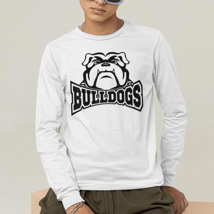 Bulldogs Teacher Student School Sports Fan Team Spirit Men's Long Sleeve T-Shirt, funny gift