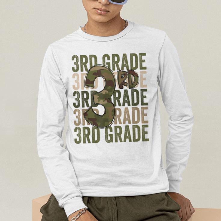 Camo Team 3rd Grade Squad Back To School Teacher Kids Boys Men's Long Sleeve T-Shirt, funny gift Camo Team 3rd Grade Squad Back To School Teacher Kids Boys Men's Long Sleeve T-Shirt, funny gift