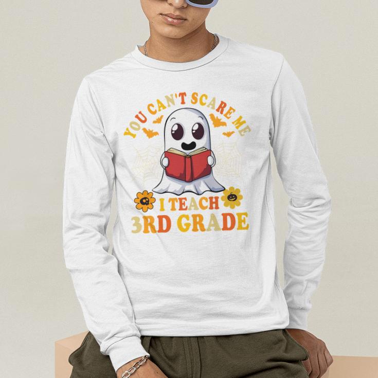 You Cant Scare Me I Teach 3rd Grade Teacher Halloween Men's Long Sleeve T-Shirt, funny gift