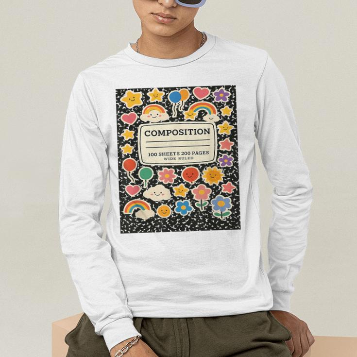 Composition Notebook Costume Teacher Matching Halloween Book Men's Long Sleeve T-Shirt, funny gift Composition Notebook Costume Teacher Matching Halloween Book Men's Long Sleeve T-Shirt, funny gift