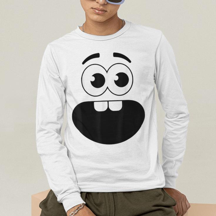 Creepy Carrots Face Teacher Halloween Costume Matching Men's Long Sleeve T-Shirt, funny gift