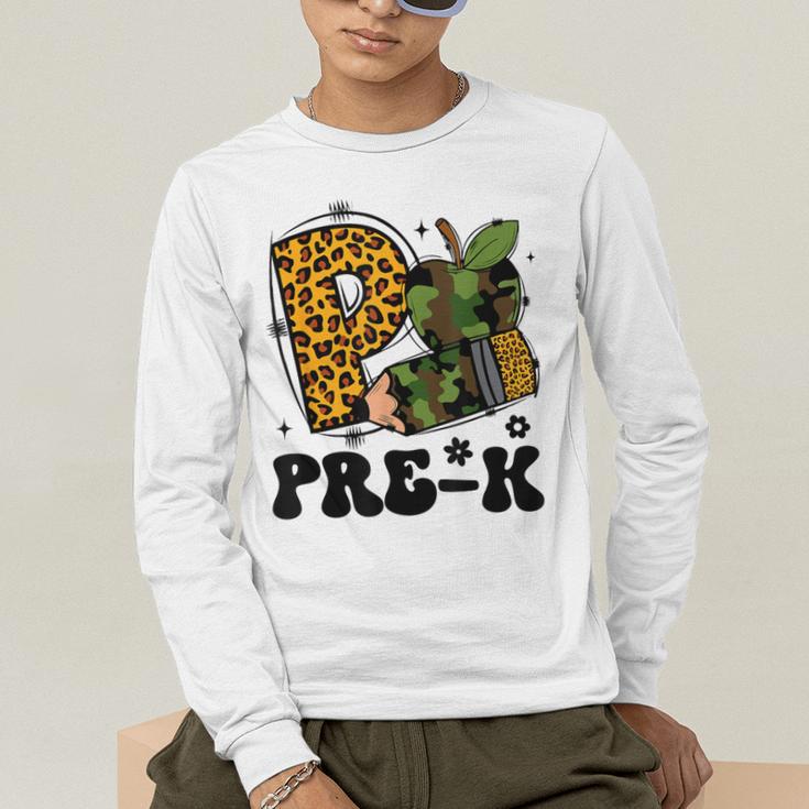 Cute Camo Pre K Back To School Teacher Kid Preschool Men's Long Sleeve T-Shirt, funny gift Cute Camo Pre K Back To School Teacher Kid Preschool Men's Long Sleeve T-Shirt, funny gift