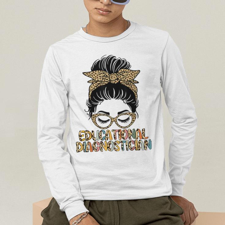 Cute Educational Diagnostician Teacher Appreciation Week Men Women Men's Long Sleeve T-Shirt, funny gift