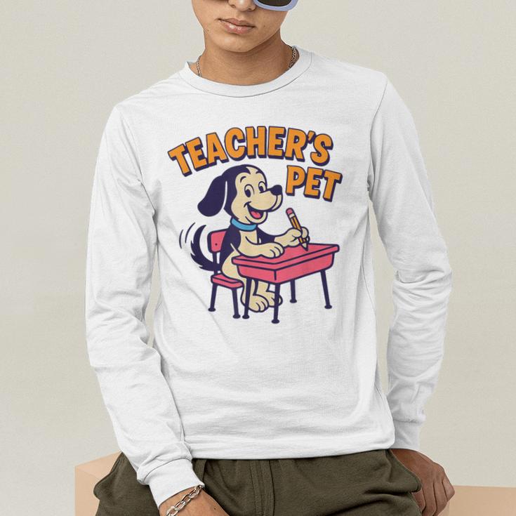 Cute Elementary School Student Dog Teacher's Pet Men's Long Sleeve T-Shirt, funny gift
