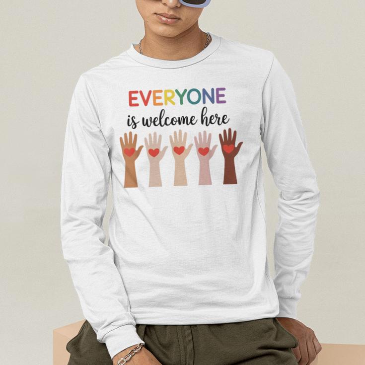 Everyone Is Welcome Here Idaho Teacher Men's Long Sleeve T-Shirt, funny gift Everyone Is Welcome Here Idaho Teacher Men's Long Sleeve T-Shirt, funny gift