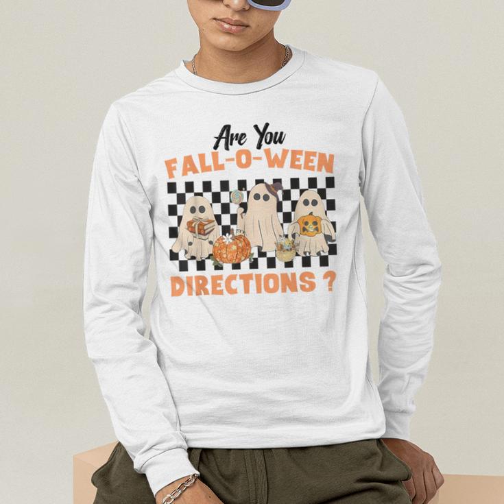 Are You Fall-O-Ween Directions Halloween Ghost Fall Teacher Men's Long Sleeve T-Shirt, funny gift Are You Fall-O-Ween Directions Halloween Ghost Fall Teacher Men's Long Sleeve T-Shirt, funny gift