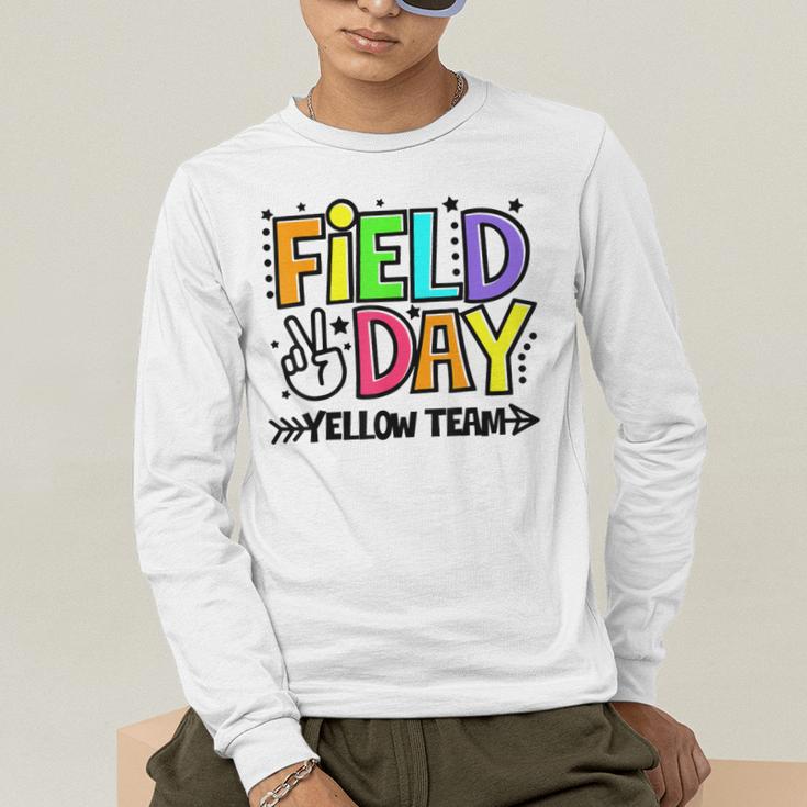 Field Day Yellow Team For Teacher Kids Field Day Games Men's Long Sleeve T-Shirt, funny gift Field Day Yellow Team For Teacher Kids Field Day Games Men's Long Sleeve T-Shirt, funny gift