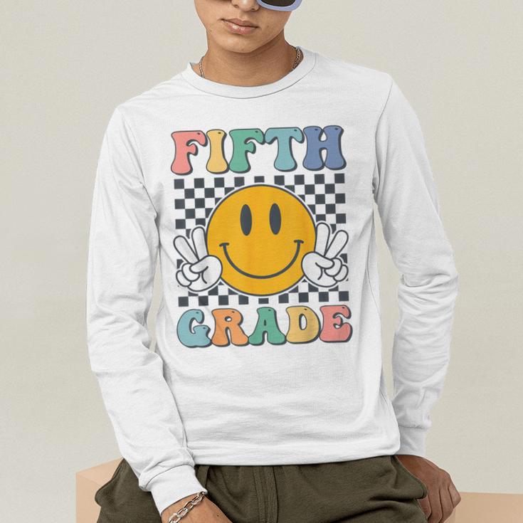 Fifth Grade Team Teachers Boys Girls Retro Smile 5th Grade Men's Long Sleeve T-Shirt, funny gift Fifth Grade Team Teachers Boys Girls Retro Smile 5th Grade Men's Long Sleeve T-Shirt, funny gift