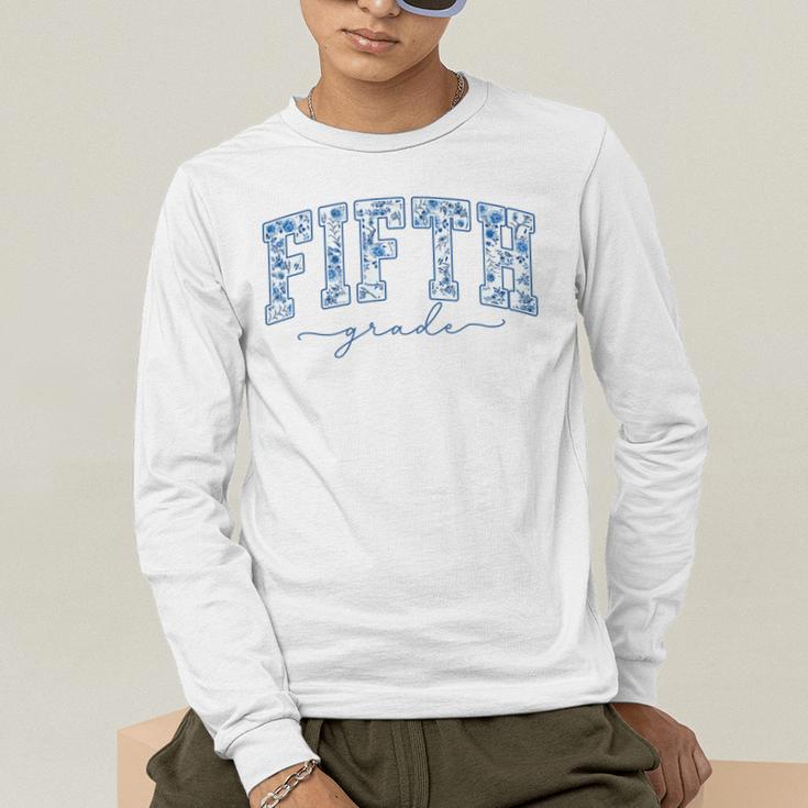 Fifth Grade Toile De Jouy Back To School Teachers Kids Men's Long Sleeve T-Shirt, funny gift