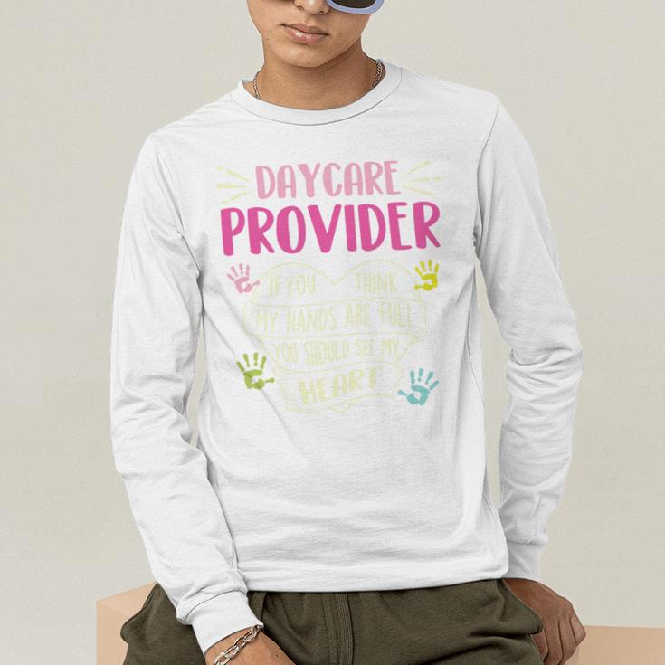 Full Heart Daycare Provider Nanny Au Pair Pre-K Teacher Men's Long Sleeve T-Shirt, funny gift