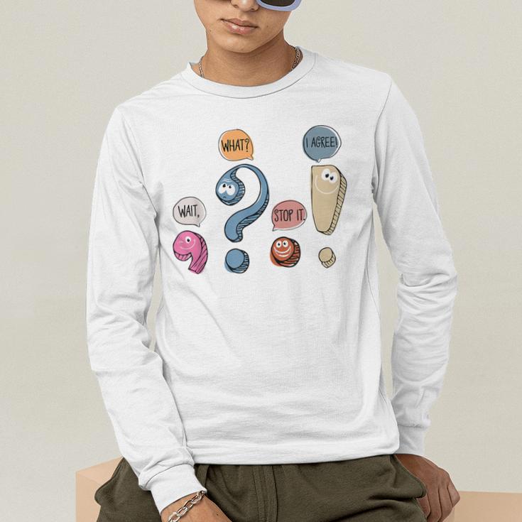 Grammar Teacher Punctuation For English Teacher Men Women Men's Long Sleeve T-Shirt, funny gift
