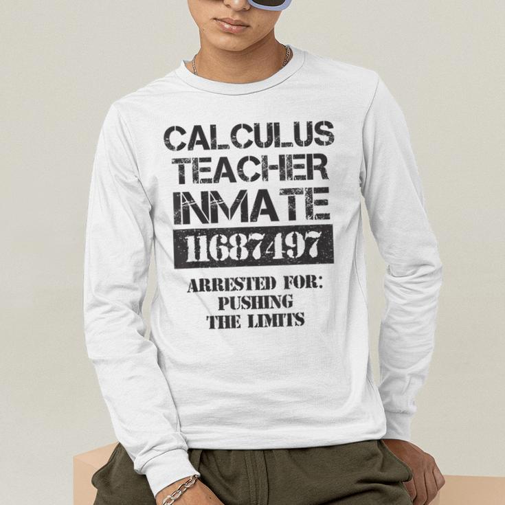 Halloween Calculus Teacher Prisoner Costume Men's Long Sleeve T-Shirt, funny gift Halloween Calculus Teacher Prisoner Costume Men's Long Sleeve T-Shirt, funny gift