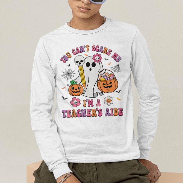 Halloween You Can't Scare Me I'm A School Teacher's Aide Men's Long Sleeve T-Shirt, funny gift