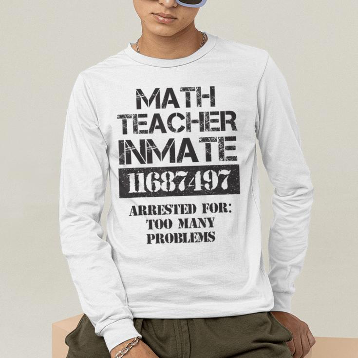 Halloween Math Teacher Prisoner Costume Men's Long Sleeve T-Shirt, funny gift Halloween Math Teacher Prisoner Costume Men's Long Sleeve T-Shirt, funny gift