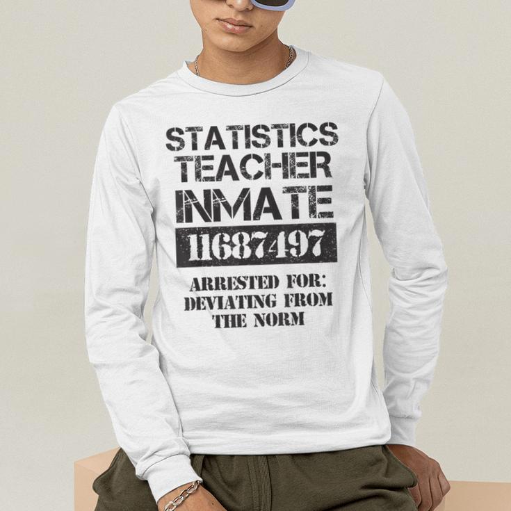 Halloween Statistics Teacher Prisoner Costume Men's Long Sleeve T-Shirt, funny gift Halloween Statistics Teacher Prisoner Costume Men's Long Sleeve T-Shirt, funny gift