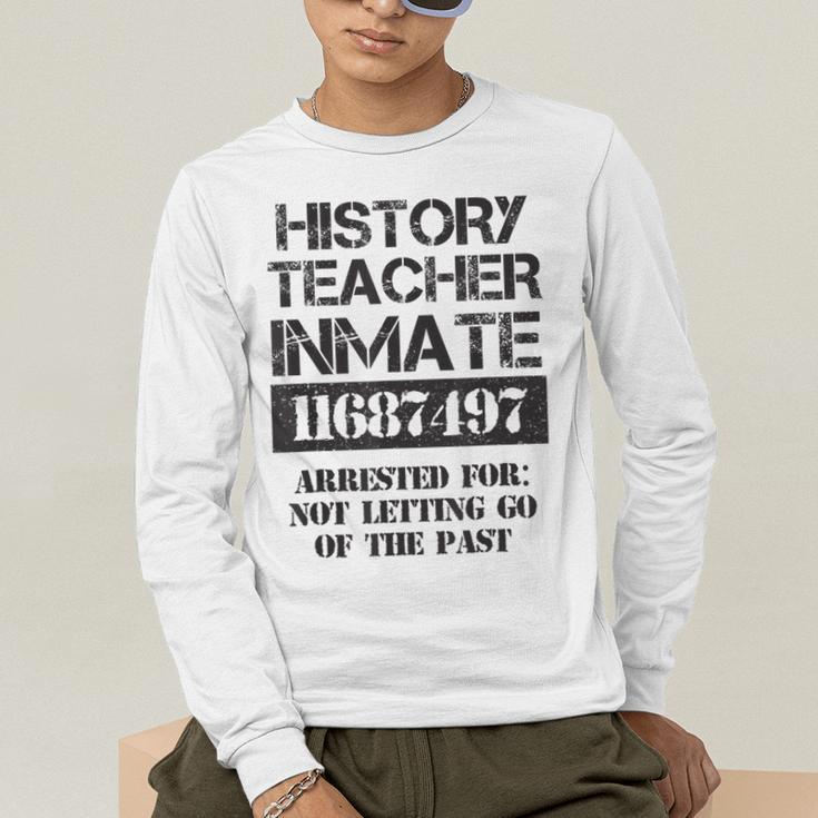 Halloween History Teacher Prisoner Costume Men's Long Sleeve T-Shirt, funny gift