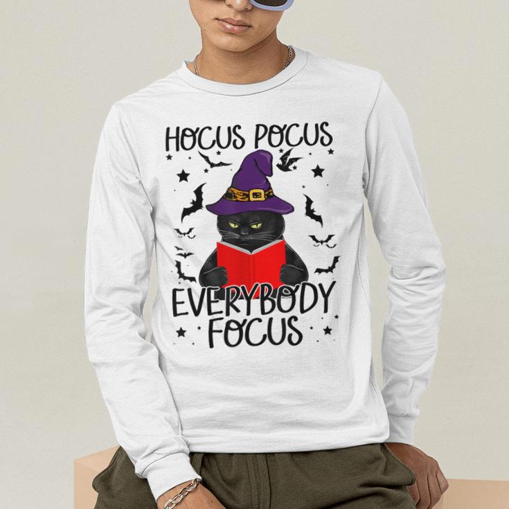 Hocus Pocus Everybody Focus Halloween Teacher For Men Women Men's Long Sleeve T-Shirt, funny gift Hocus Pocus Everybody Focus Halloween Teacher For Men Women Men's Long Sleeve T-Shirt, funny gift