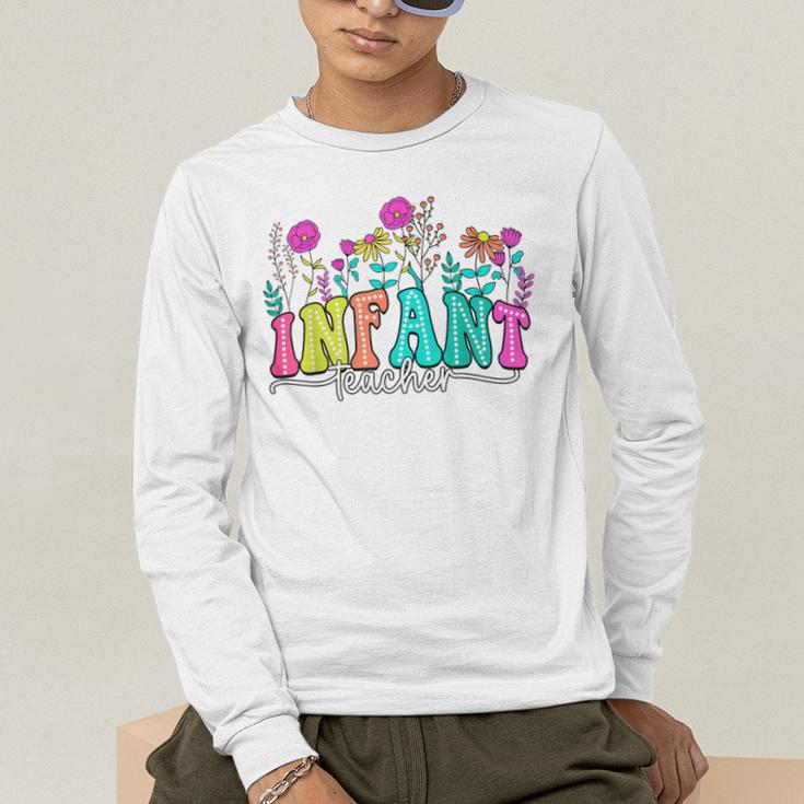 Infant Teacher Floral First Day Back To School Teaching Men's Long Sleeve T-Shirt, funny gift Infant Teacher Floral First Day Back To School Teaching Men's Long Sleeve T-Shirt, funny gift