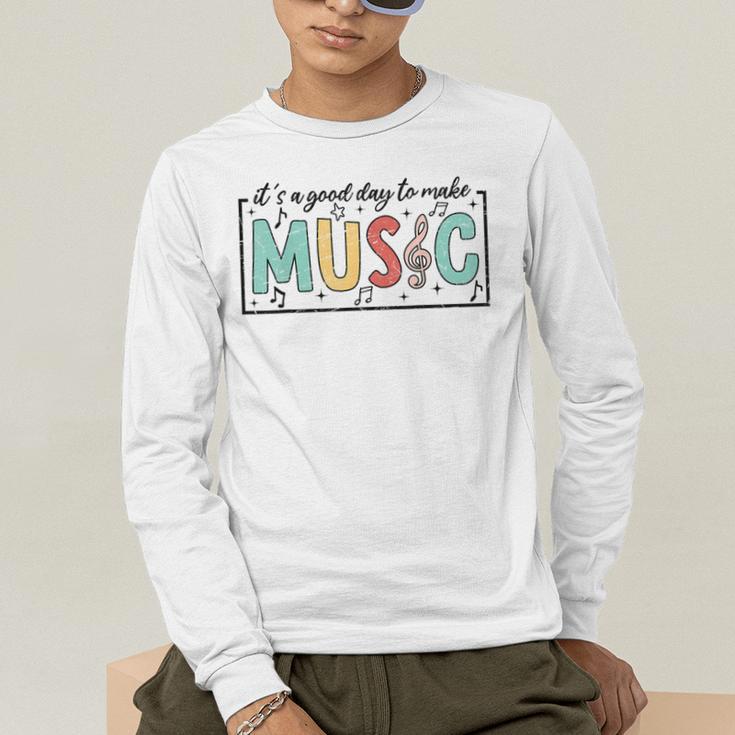 It's A Good Day To Make Music Musician Music Teacher Men's Long Sleeve T-Shirt, funny gift It's A Good Day To Make Music Musician Music Teacher Men's Long Sleeve T-Shirt, funny gift