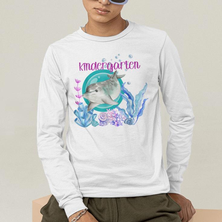 Kindergarten Teacher Dolphin Ocean Life Teaching Team Spirit Men's Long Sleeve T-Shirt, funny gift Kindergarten Teacher Dolphin Ocean Life Teaching Team Spirit Men's Long Sleeve T-Shirt, funny gift