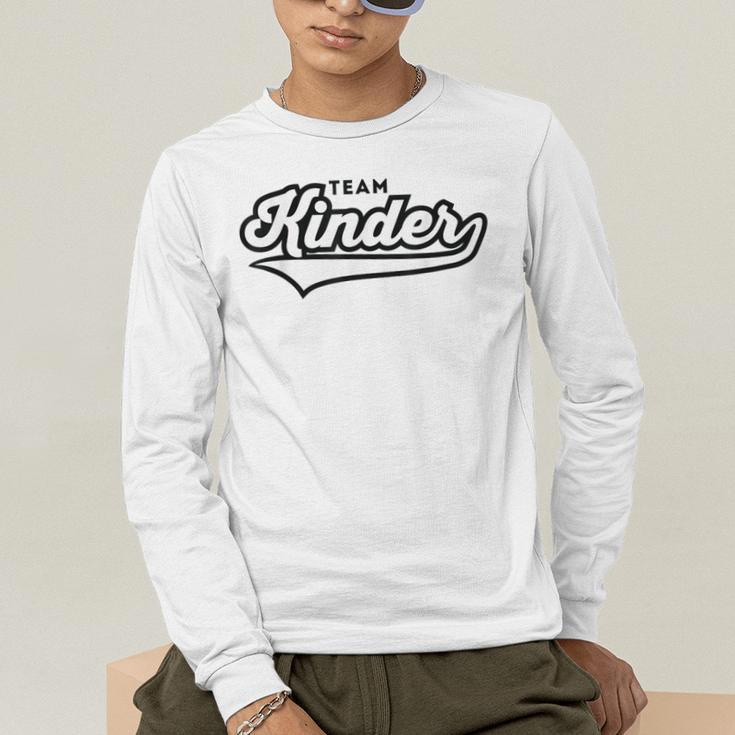 Kindergarten TEAM School Teacher Kinder Baseball-Style Shirt Men's Long Sleeve T-Shirt, funny gift Kindergarten TEAM School Teacher Kinder Baseball-Style Shirt Men's Long Sleeve T-Shirt, funny gift