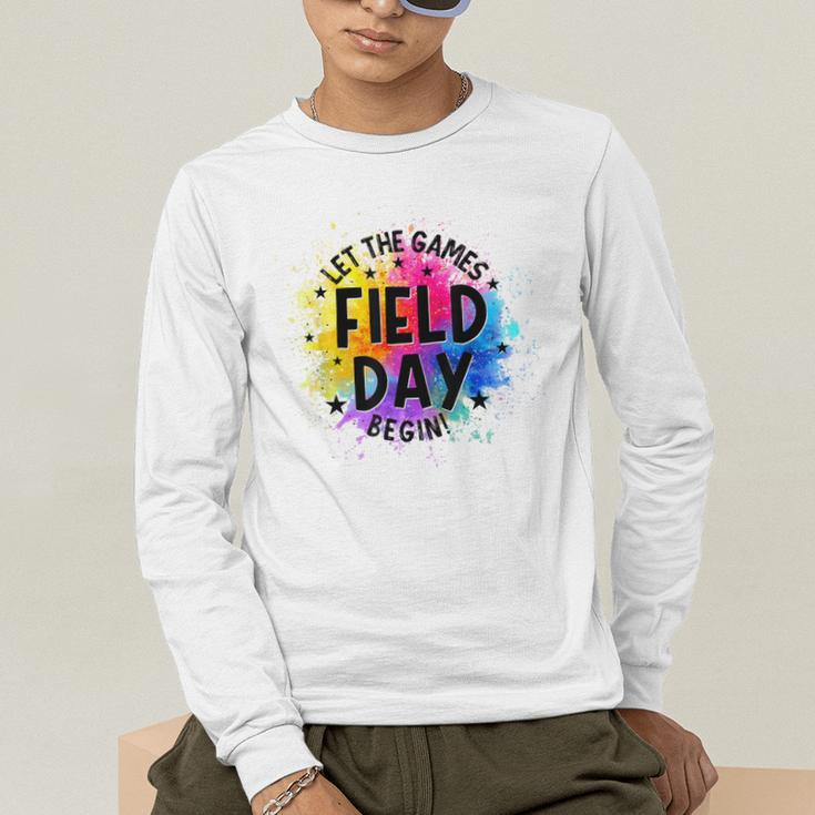 Let The Games Begin Field Day Fun Day Teachers Boys Girls Men's Long Sleeve T-Shirt, funny gift