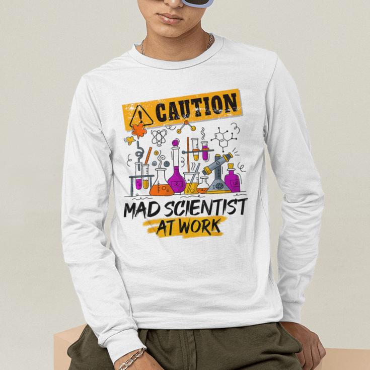 Mad Scientist Halloween Costume Science Teacher Men's Long Sleeve T-Shirt, funny gift