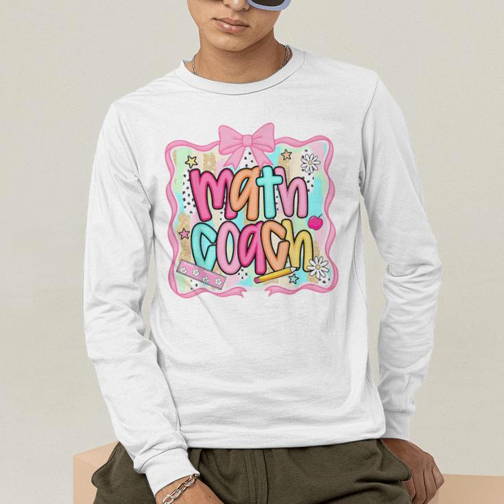 Math Coach Back To School Math Teacher Men's Long Sleeve T-Shirt, funny gift