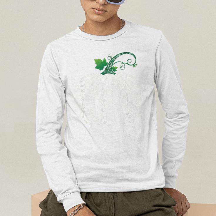 Music Notes Pumpkin Fall Music Teacher Men's Long Sleeve T-Shirt, funny gift Music Notes Pumpkin Fall Music Teacher Men's Long Sleeve T-Shirt, funny gift