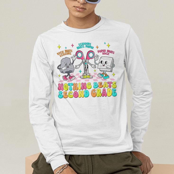 Nothing Beats 2nd Second Grade Back To School Teacher Kids Men's Long Sleeve T-Shirt, funny gift Nothing Beats 2nd Second Grade Back To School Teacher Kids Men's Long Sleeve T-Shirt, funny gift