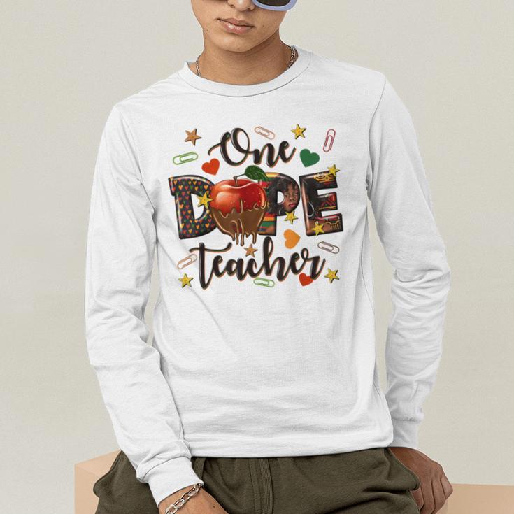 One Dope Teacher Men's Long Sleeve T-Shirt, funny gift One Dope Teacher Men's Long Sleeve T-Shirt, funny gift