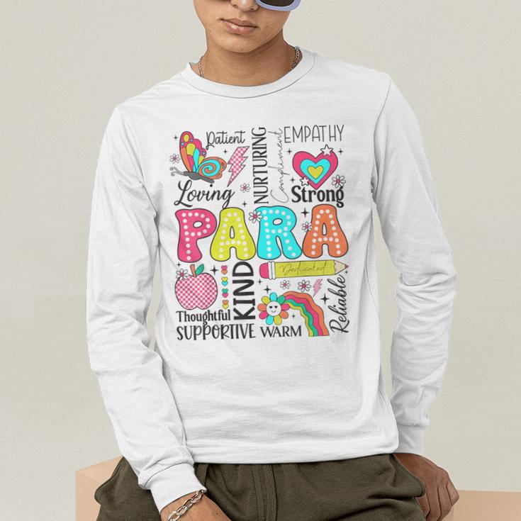 Para Paraprofessional Paraeducator Teacher Back To School Men's Long Sleeve T-Shirt, funny gift Para Paraprofessional Paraeducator Teacher Back To School Men's Long Sleeve T-Shirt, funny gift