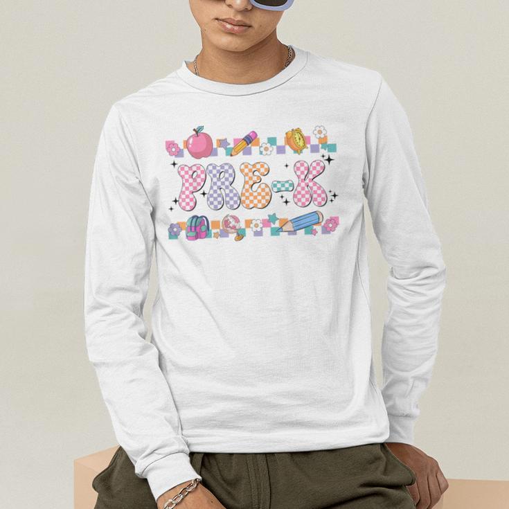 Pre-K Back To School Teachers Kids 1st Day Of School Men's Long Sleeve T-Shirt, funny gift