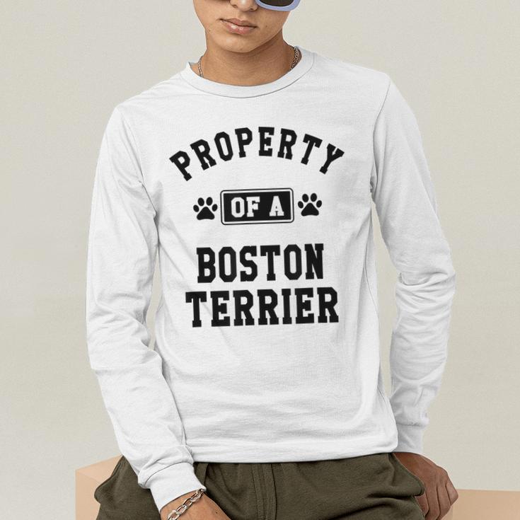 Property Of Boston Terrier Boston Terrier Shirt Men's Long Sleeve T-Shirt, funny gift