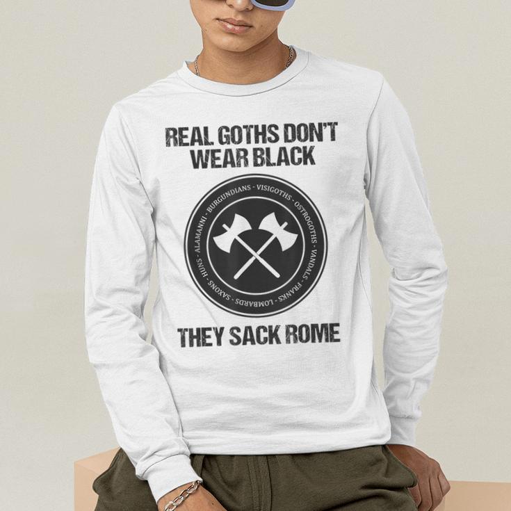 Real Goths Sack Rome History Teacher Men's Long Sleeve T-Shirt, funny gift Real Goths Sack Rome History Teacher Men's Long Sleeve T-Shirt, funny gift