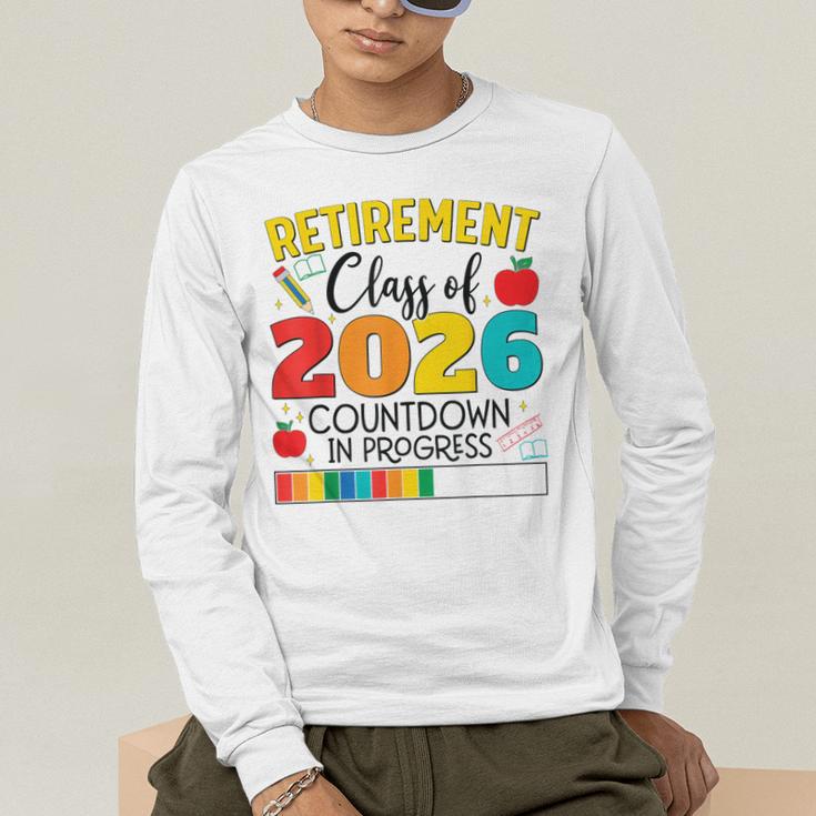 Retirement Class Of 2026 Countdown In Progress Teacher Men's Long Sleeve T-Shirt, funny gift