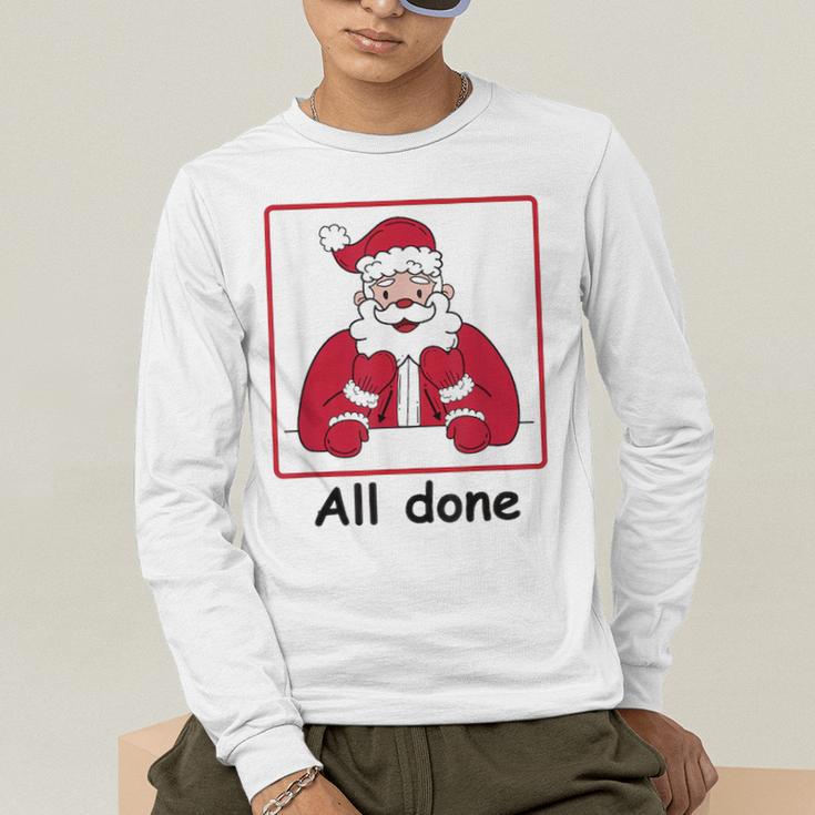 Retro All Done Christmas Special Ed Teacher Team Santa Women Men's Long Sleeve T-Shirt, funny gift Retro All Done Christmas Special Ed Teacher Team Santa Women Men's Long Sleeve T-Shirt, funny gift
