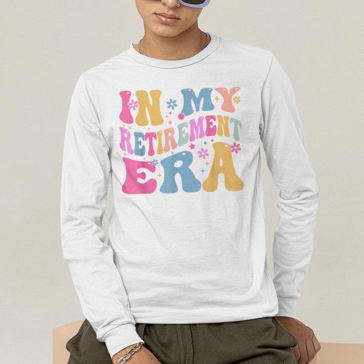 Retro Groovy Retirement Era Retired Teacher Men's Long Sleeve T-Shirt, funny gift Retro Groovy Retirement Era Retired Teacher Men's Long Sleeve T-Shirt, funny gift
