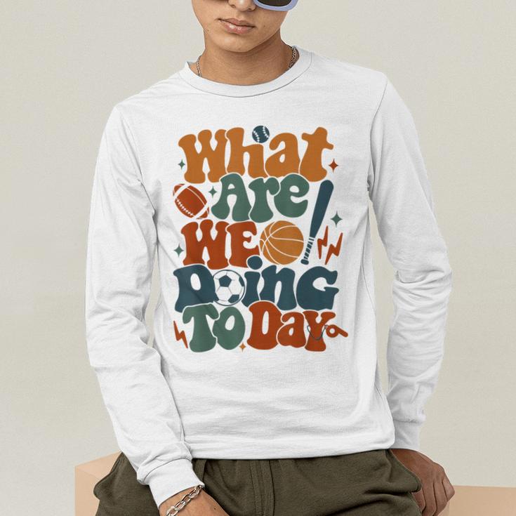 Retro PE Teacher What Are We Doing Today School Coach Women Men's Long Sleeve T-Shirt, funny gift Retro PE Teacher What Are We Doing Today School Coach Women Men's Long Sleeve T-Shirt, funny gift