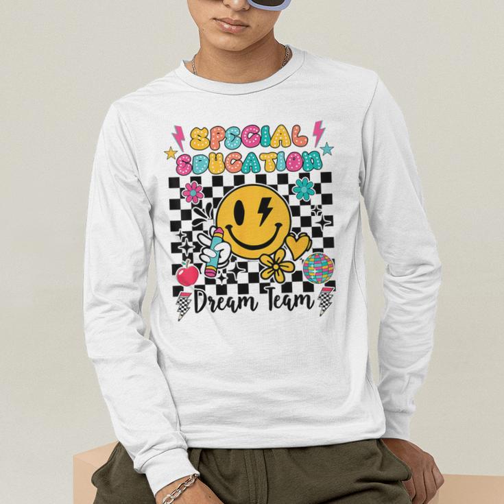 Retro Special Education Squad Groovy Dream Team Teacher Men's Long Sleeve T-Shirt, funny gift Retro Special Education Squad Groovy Dream Team Teacher Men's Long Sleeve T-Shirt, funny gift