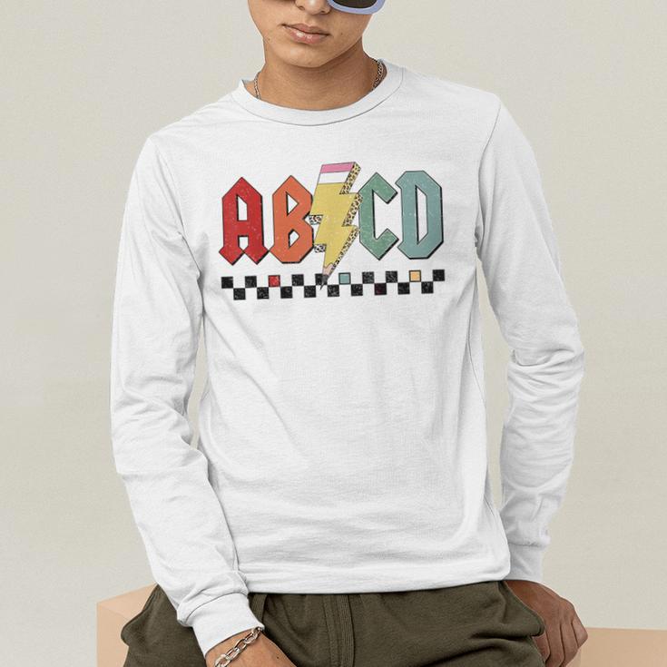 Rock Abcd Back To School Abcd Preschool Teacher Appreciation Men's Long Sleeve T-Shirt, funny gift Rock Abcd Back To School Abcd Preschool Teacher Appreciation Men's Long Sleeve T-Shirt, funny gift