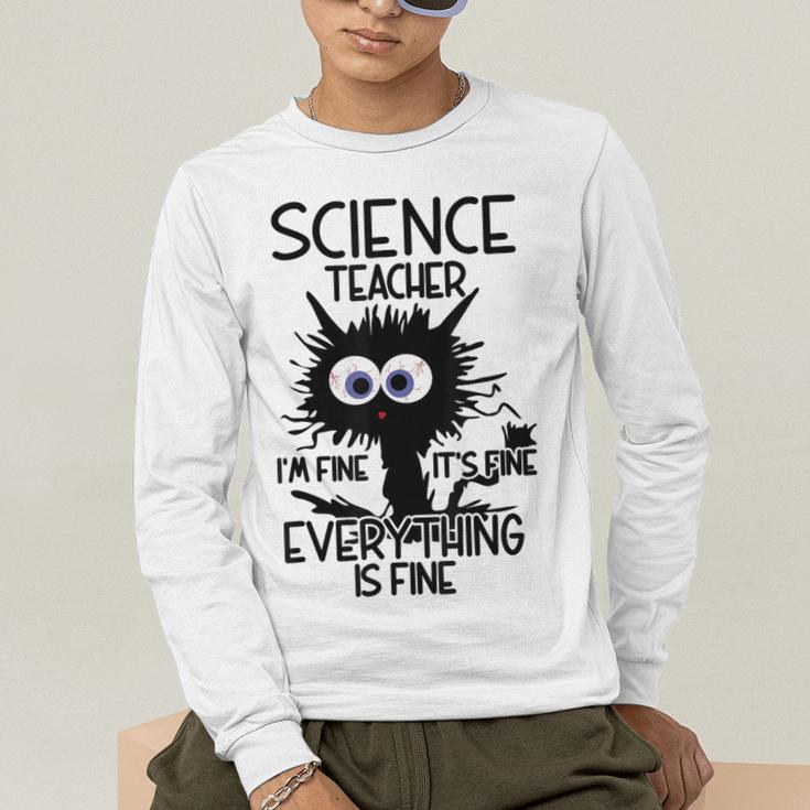 Science Teacher Appreciation Merch -Adults -Youth Grey Classic Fit Modern Science Theme Cartoon Men's Long Sleeve T-Shirt, funny gift Science Teacher Appreciation Merch -Adults -Youth Grey Classic Fit Modern Science Theme Cartoon Men's Long Sleeve T-Shirt, funny gift