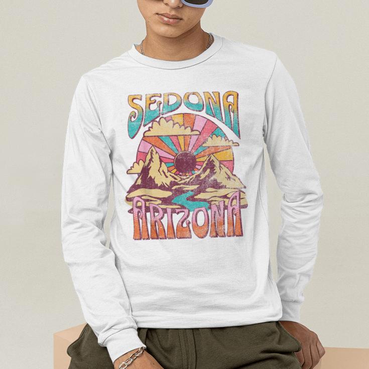 Sedona Arizona Nature Hiking Mountains Outdoors Vintage Men's Long Sleeve T-Shirt, funny gift