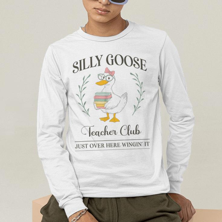 Silly Goose Teacher Club Men's Long Sleeve T-Shirt, funny gift