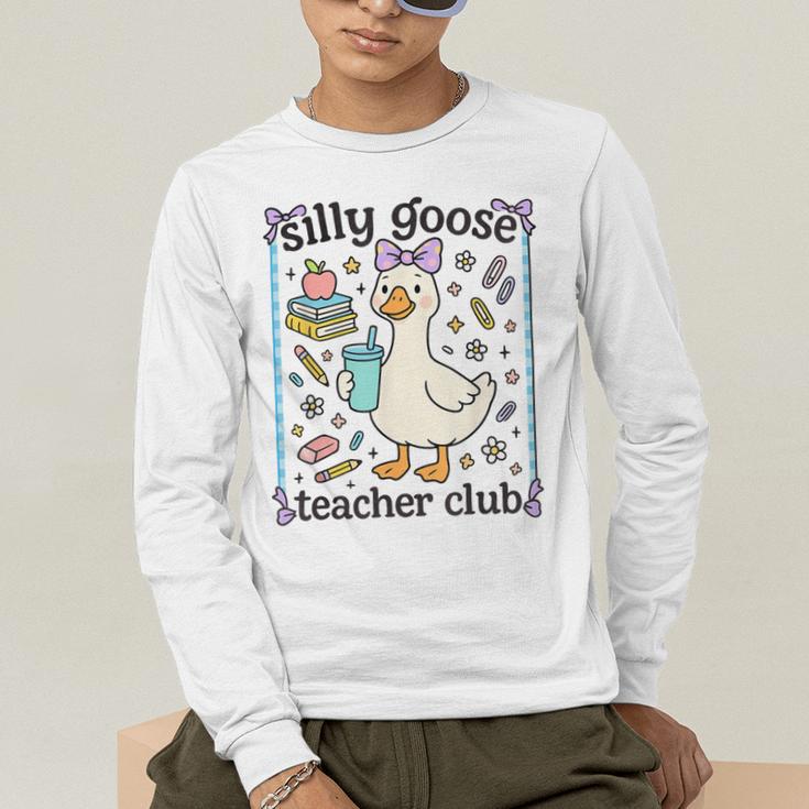 Silly Goose Teacher Club Silly Goose For Teacher Men's Long Sleeve T-Shirt, funny gift