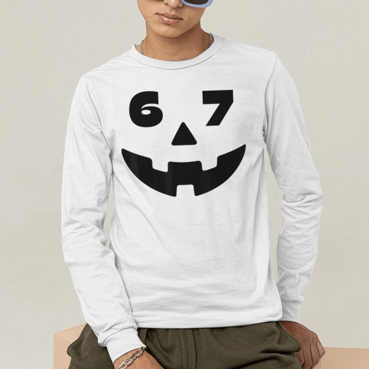 Six Seven Halloween Costume For Students Teachers 6 7 Men's Long Sleeve T-Shirt, funny gift