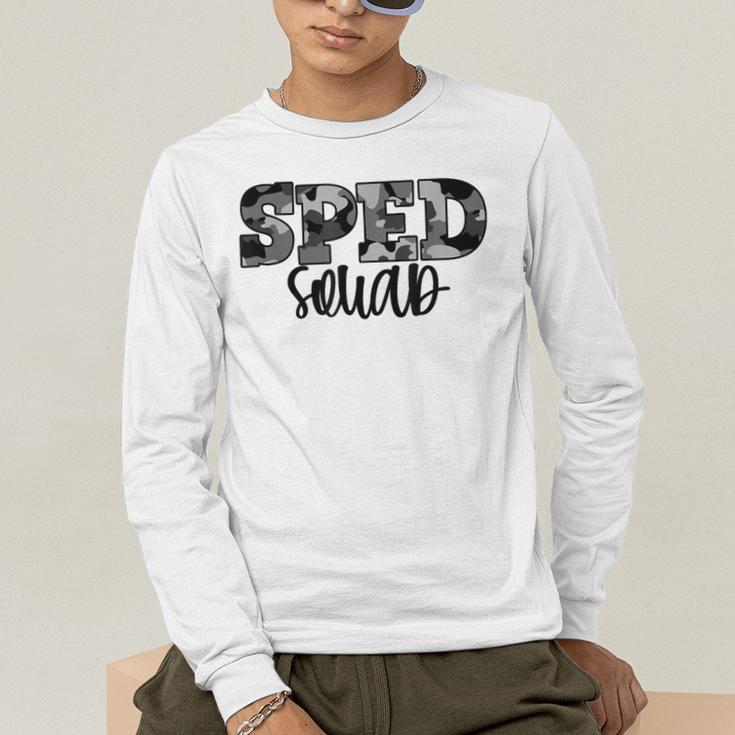 Special Education Squad Camo SPED Teacher Men's Long Sleeve T-Shirt, funny gift