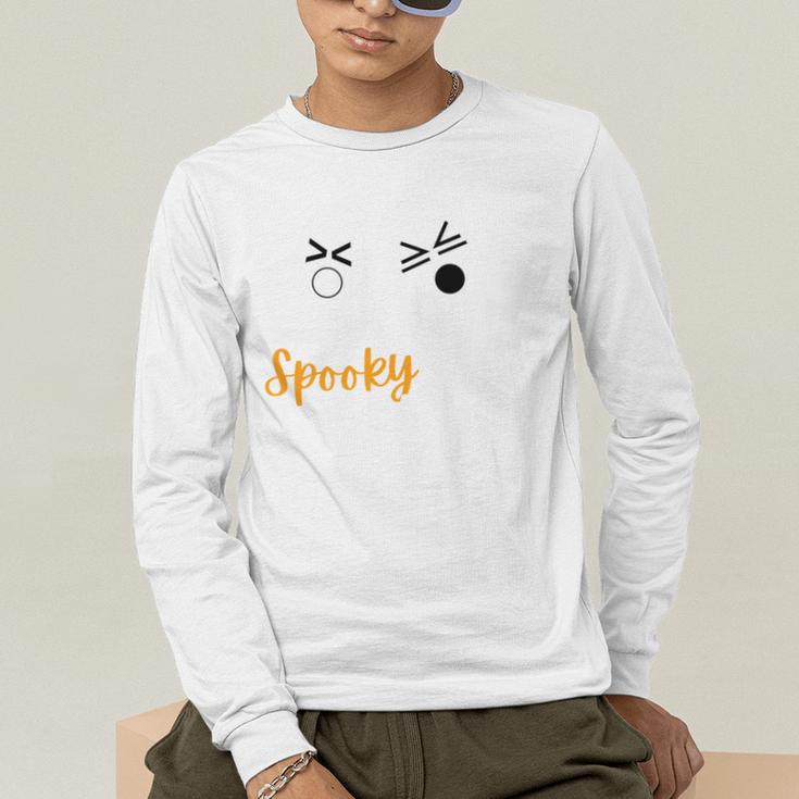 Spooky Inequalities Ghosts Halloween Math Teacher Men's Long Sleeve T-Shirt, funny gift Spooky Inequalities Ghosts Halloween Math Teacher Men's Long Sleeve T-Shirt, funny gift