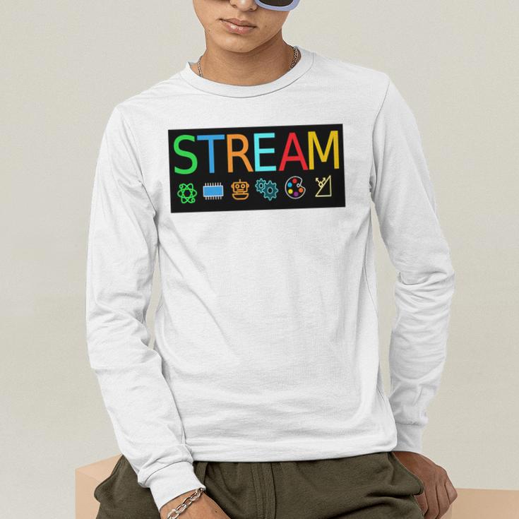 Stream Technology Robotics Shirt For Teachers And Students Premium Tri-Blend Men's Long Sleeve T-Shirt, funny gift