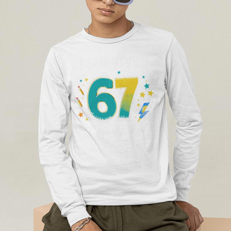 I Survived 67 Days Of School Teachers Students Meme Men's Long Sleeve T-Shirt, funny gift I Survived 67 Days Of School Teachers Students Meme Men's Long Sleeve T-Shirt, funny gift